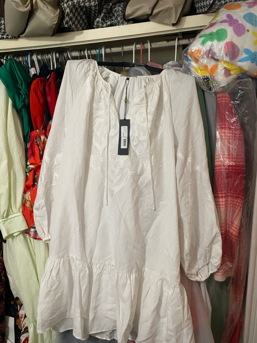 kOBI HALPRRINBoho Embroidered Peasant Dress - White